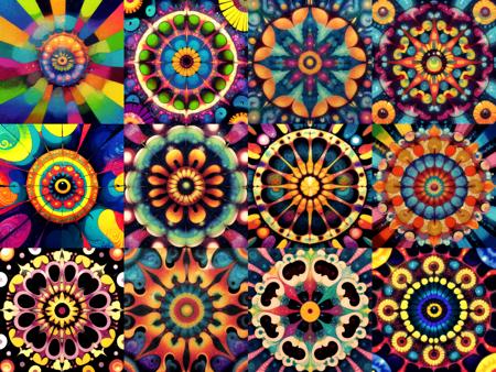 p4a psychedelic sunshine shower <lora:p4a_mandala_v1_hard_b-lora-e20:1>