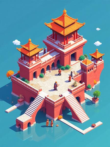 C_Isometric Architectural Drawing_Diverse Architectural Generation v1.0