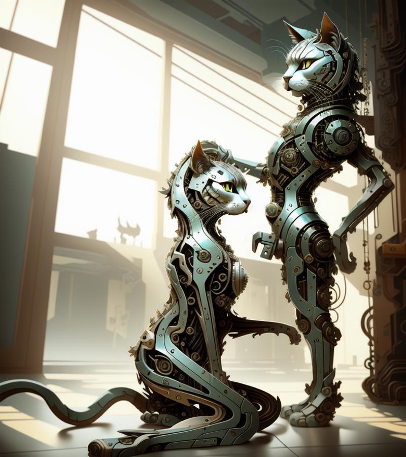 mechanical cat image by zidooqi9