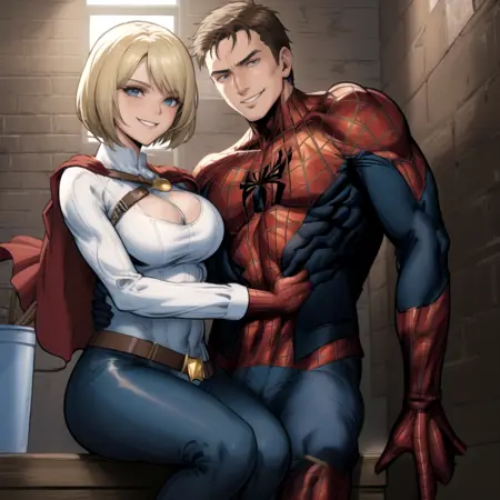 Spider-man x Power Girl (Marvel x DC)