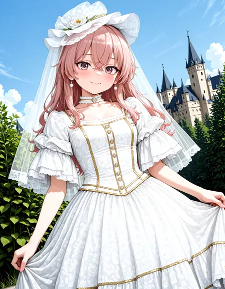 White Rococo Dress - Illu