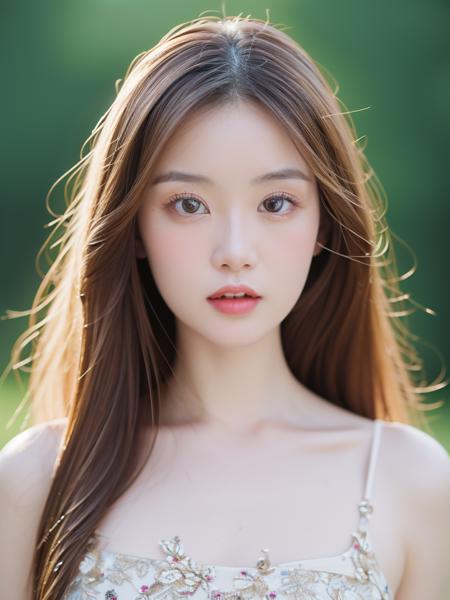 masterpiece,best quality,highly detailed,ultra-detailed, realistic, photorealistic, solo, realistic, a chinese woman in a floral dress, chinese girl, chinese girl with long hair, a young chinese woman, Medium shot