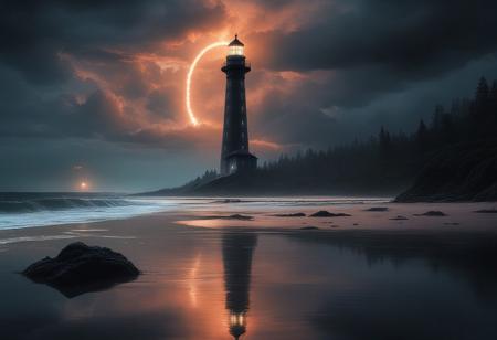 scenery, reflection, science fiction, skyscraper, masterpiece, best quality,
indescribable, Lighthouse, gigantic tentacle, beauty sky, black lightings, eerie, stunning visually, dark influence, premium effects. detail. 4к,