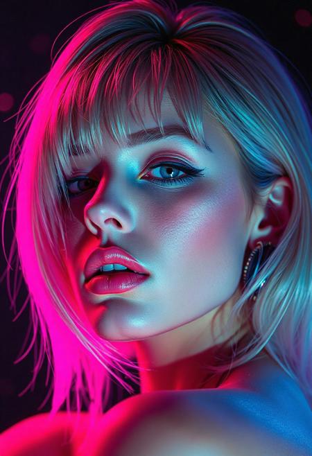 high quality design aesthetics, disco, synth pop, detailed, pop album cover, beautiful young white woman