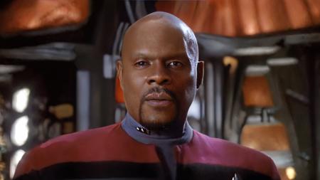 cinematic film still cinematic photo breathtaking (Avery Brooks:1.2) as <lora:captain_sisko_v2_100x100:1.25> captain_sisko, man,(goatee:1.2),( deep space nine red, gray and black uniform:1.7) . award-winning, professional, highly detailed . 35mm photograph, film, bokeh, professional, 4k, highly detailed . shallow depth of field, vignette, highly detailed, high budget Hollywood movie, bokeh, cinemascope, moody, epic, gorgeous, film grain, grainy