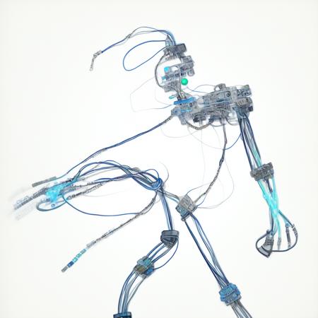 anime wires, circuitry, silicon, chips, polished steel, when robotics are not yet fully completed (ScuffedRobotics style:1) <lora:djzScuffedRobotics:0.8)