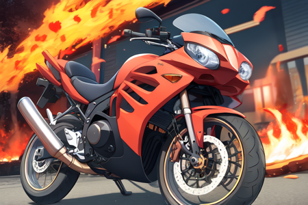 rider machine, fire