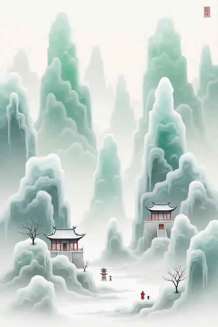 DR_Ink Wash Landscape Style_Ancient Architecture Scene Generation v1.0