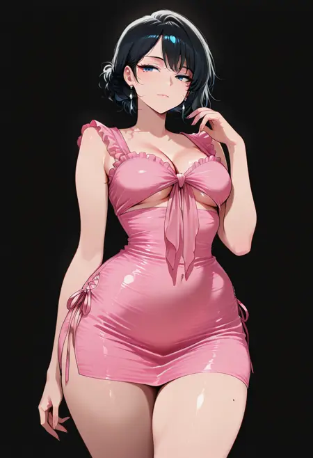 side-tie short dress