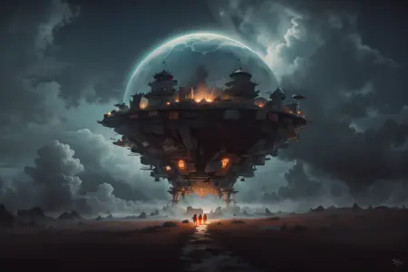巨大飞空艇  Giant airship