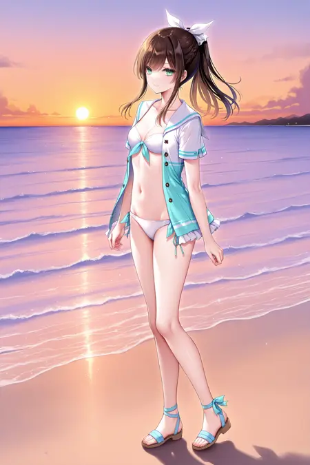 [Costume]FFXIV MoonFire Swimsuit/FF14 月火女式泳装 Noob&Pony