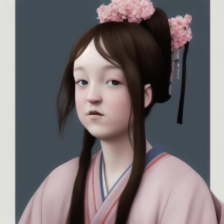 bellaramsey as a geisha ((full body)) photo realism