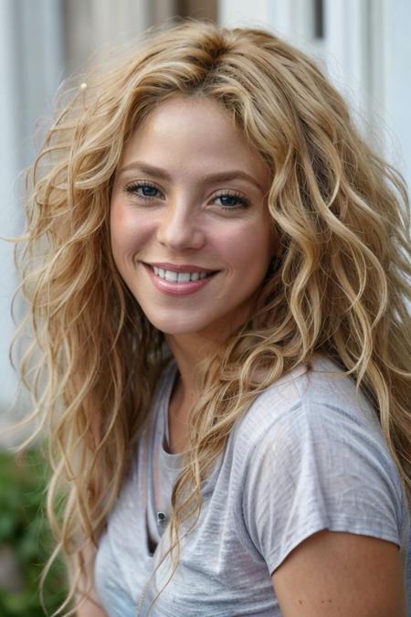 masterpiece, best quality, cinematic, volumetric lighting, very detailed, high resolution, sharp, sharp image, 4k, 8k, 35 mm,
<lora:Shakira_smf_lora_v01-000005:0.9>, 1girl, s84k1r4y0-smf, realistic, solo, smile, blonde hair, long hair, brown eyes, lips, grin, shirt, upper body, medium teeth, curly hair