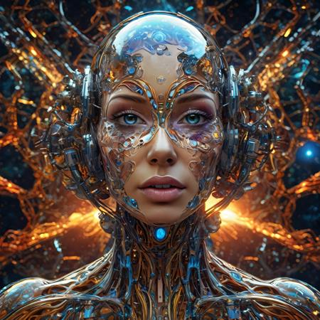 Human anatomy, fragmented body parts, 3d flare fragmentation of body, flare and orbs breaking off face, cgi surreal masterpiece, vibrant colors, rim lighting, steampunk fragmentation, biosphere decomposition, high detail, floating parts, detailed cosmic background, fractal art, galaxy light vision, 16k, astral concept art, sharp lines, intricate, sophisticated, female, lush lips,  <lora:add-detail-xl:0.64>, symmetrical