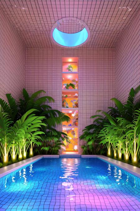 <lora:S1-Backroom_Deliberate-000008:0.55>,
backroom, liminal space, Level-37, Sublimity, inside, water, white tiles, reflection, blue water, blue lighting, pink lighting,
plant, leaf, water corridor, tree, (water pool),yellow lighting,
(photorealistic), [sharp focus], (HDR), (8k), (gigapixel), (masterpiece)