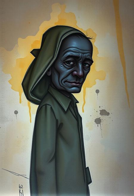 A weary man’s shadow on the wall
, photographer, portrait
, fantasy, magic, watercolor, ink, acrylic,   emotional turmoil, character expression, digital art, chalk drawings, colorful designs, nostalgic atmospheres