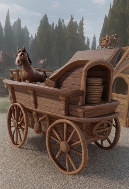 Wooden wagon v12