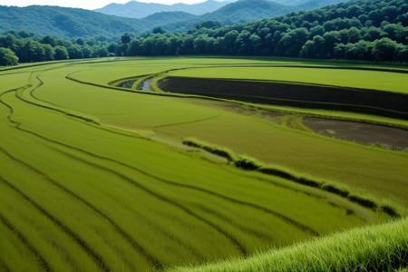 Rice terrace, bright
