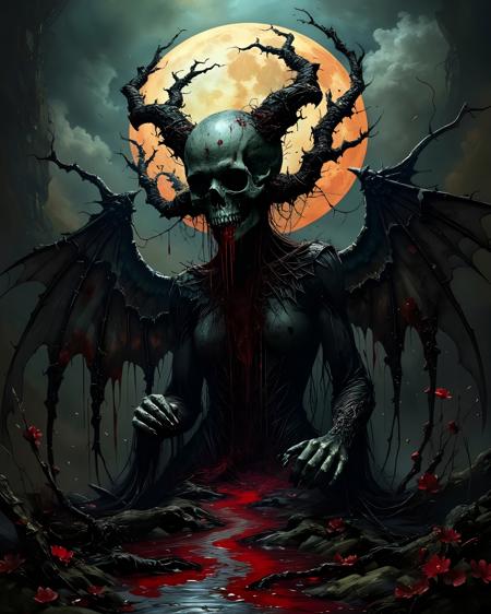 Macabre Painting: Dark Style Blood Fantasy, Earthbound Earthbound