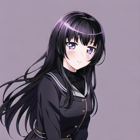 1girl, purple eyes, black_hair, masterpiece, best_quality, masterpiece, best quality,