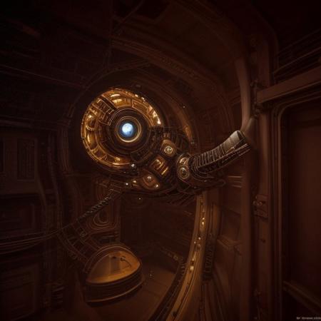 stretch, Sharp image, 4k, 8k, Detailed and Intricate, Cinematic, Dynamic Lighting, 
OverallDetail,  ultra detailed, ultra resolution, vault, no people, fully generated, amazing, beautiful, highest quality, detailed technology, machinery, futuristic, perfect, 4k definition, megalophobia, great lighting, air craft