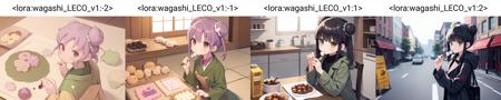 1girl, eating dango, dumpling, <lora:wagashi_LECO_v1:-2>, wagashi, food focus , double_bun, coat