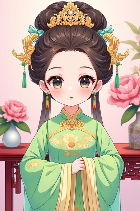 Q-version antique style character illustration v1.0