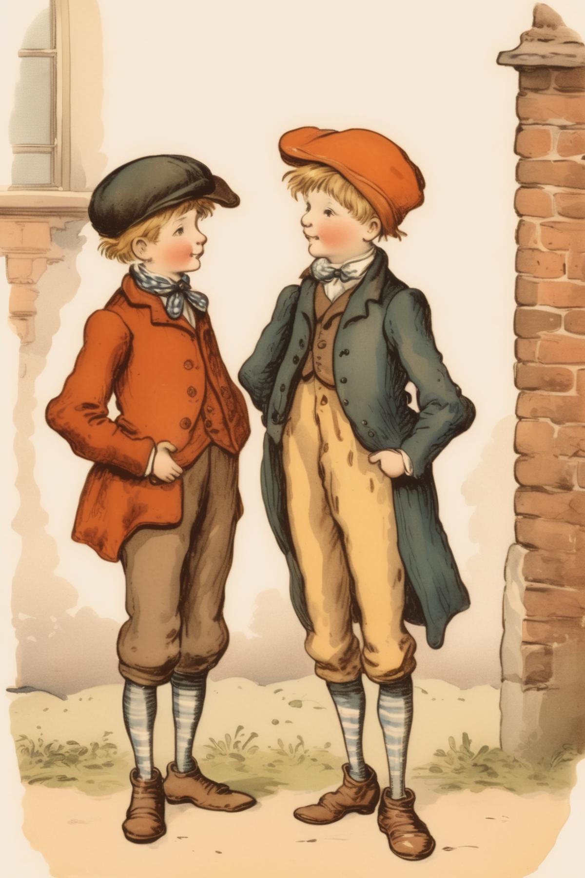 two boys talking cartoon