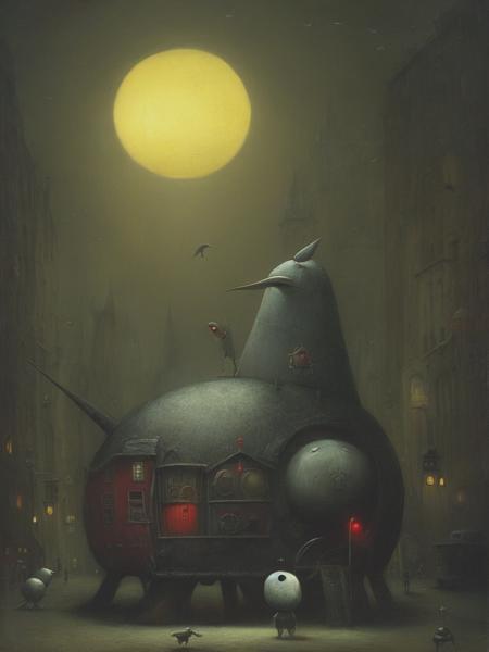 <lyco:ShaunTan:1.0> A nightmare in the style of Shaun Tan