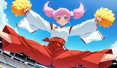 Civitai トゥータッチジャンプ(チアリーディング) / Toe Touch Jump (Cheerleading)