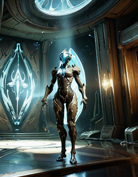 score_8_up, score_7_up, score_9, perfect lighting, masterpiece, realistic style, realistic style, Trinity Warframe, full body, floating, indoors, casting Blessing, science fiction, corpus ship, ethereal glow <lora:Zariman_PONY:1>