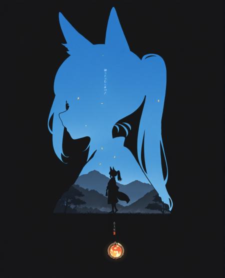 [Concept] Double exposure / environment inside the silhouette Illustrious