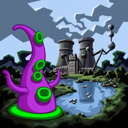 Day of the Tentacle Style - 1993 Lucas Art game - Flux1.D