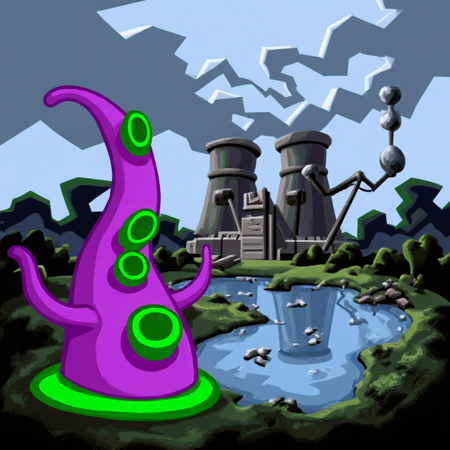 Day of the Tentacle Style - 1993 Lucas Art game - Flux1.D v1.0