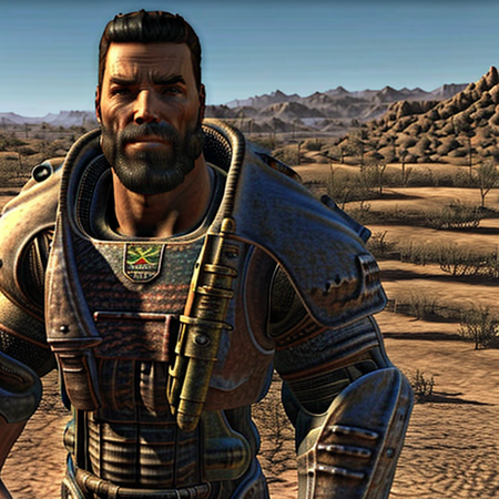 3d screenshot, close up photo of gigachad, wearing simple t60powerarmor, 8k uhd, fallout new vegas, 3d, no helmet, detailed face, by obsidian studio, high quality, film grain, video game screenshot