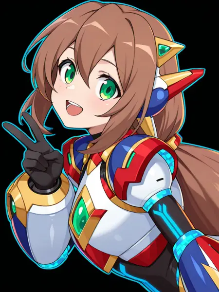 DiVE_Armor_Iris(Rockman_X_Dive/Mega man_X_Dive)-Illustrious