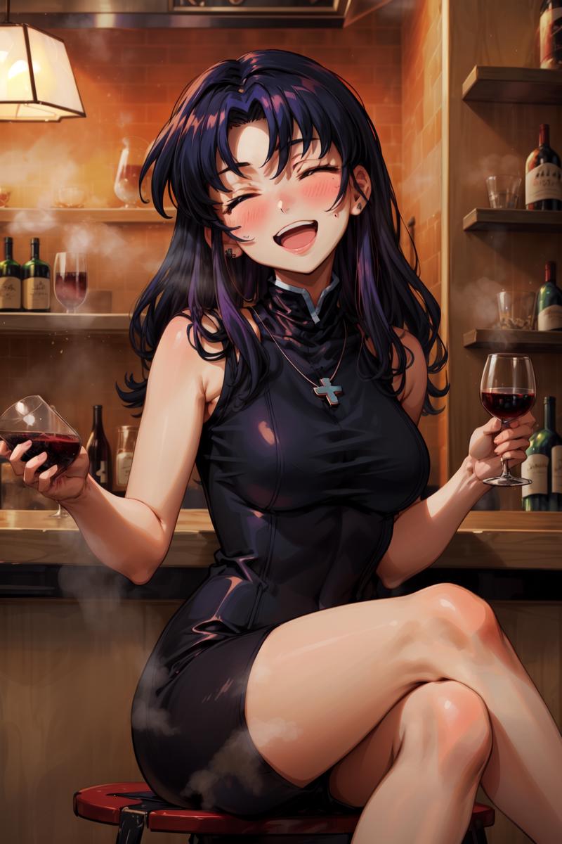 anthropomorphism black eyes black hair long hair mitsumi misato os