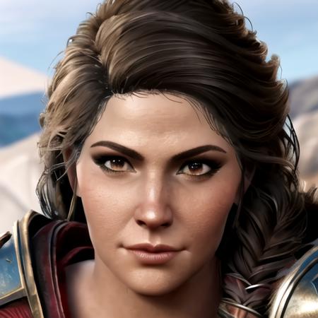 <lora:kassandra-anylora-loha:0.8>,[warrior woman with athletic body],[spartan],kassandra from Assassin's Creed Odyssey,[cool realistic female armour],[acient greek],[4k],[sharp image],[detailed] ,[beautiful realistic hair],[beautiful detailed skin],[brunette hair]