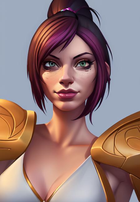 1girl, sfw, <lora:fiora:0.8>, fiora, smirk, portrait,, (masterpiece, best quality, absurdres, detailed, ultra-detailed:1.3), alluring, (highly detailed, high quality:1.3)