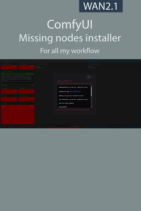 ComfyUI missing nodes auto installer for WAN2.1 v1.0
