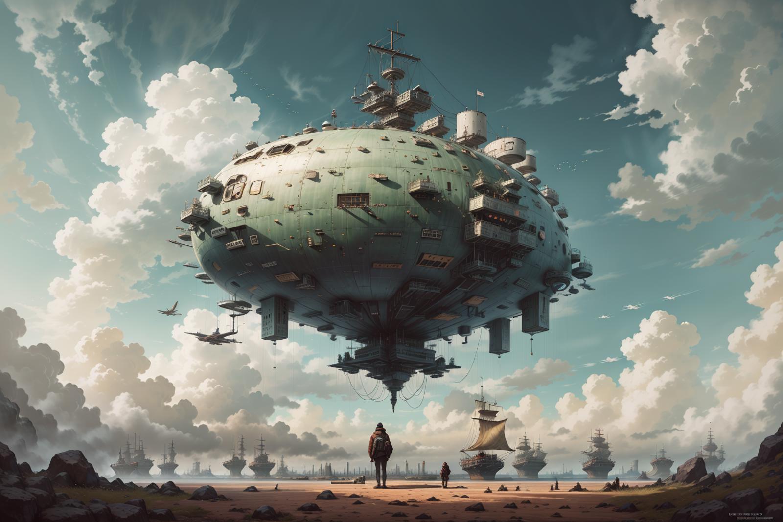  巨大飞空艇  Giant airship image by Lulu_K