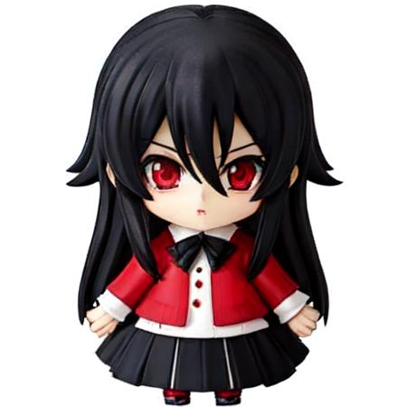 black hair, red eyes,  <lora:nendoroid-v1-000030:0.65>