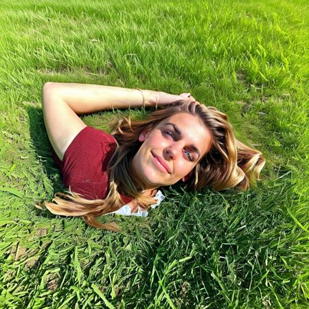 SD3Grl Girl Lying on Grass