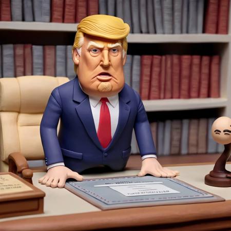 Donald Trump,
,Clay Animation, Clay, <lora:ClayAnimationPash:1>