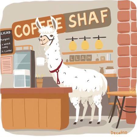 A llama opens a coffee shop but refuses to serve decaf