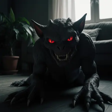 Gargoyle goth cinematic style F1D + Illu + Pony