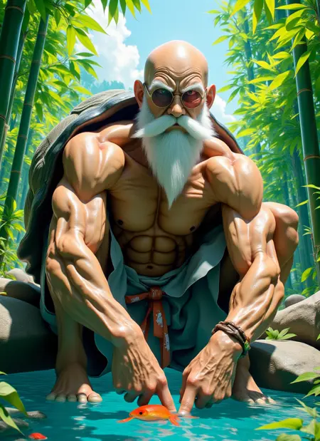 FLux - Master Roshi (Realistic Dragon Ball Character) - By Devildonia