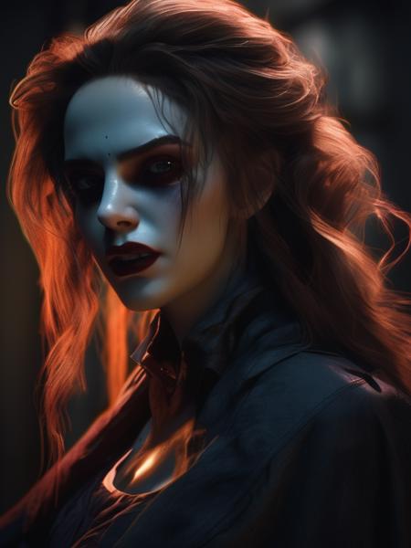 A pretty female vampire, horror, ultra-detailed, HDR, cinematic lighting, dramatic lighting, (masterpiece,best quality:1.5)