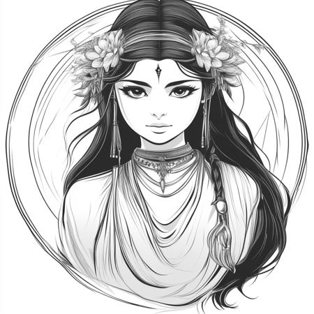 Black And White Vector Drawing V1