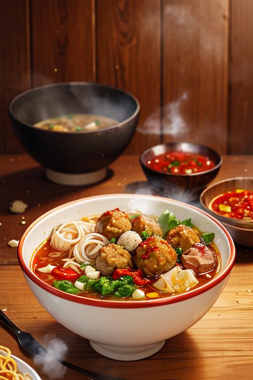 Bakso (Meat Balls Soup) - Indonesian Dishes  image by adhicipta